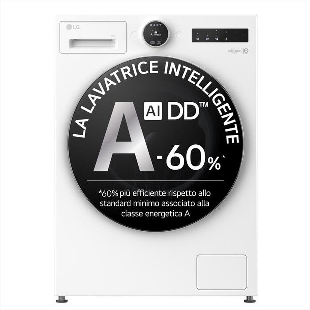 LG - Lavatrice AI DD F4X9009TWCE 9 Kg Classe A