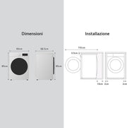 LG - Lavatrice AI DD F4X9009TWCE 9 Kg Classe A